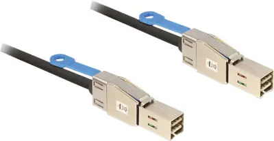 Priključni kabel za trdi disk [1x Mini-SAS vtič (SFF-8088) - 1x Mini-SAS vtič (SFF-8088)] 1 m črne barve Delock