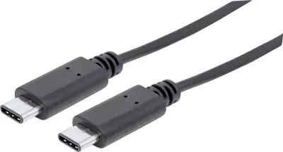 Manhattan USB kabel USB 3.2 gen. 1 (USB 3.0) USB-C® vtič\, USB-C® vtič 1.00 m črna UL-certificirano 353526