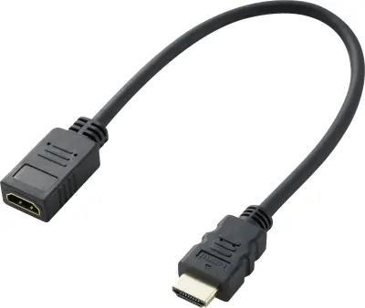 SpeaKa Professional HDMI podaljšek HDMI-A vtič, HDMI-A vtičnica 0.3 m črna SP-7870100 4K UHD, avdio povratni kanal, pozlačeni konektorji HDMI kabel