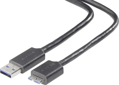 Belkin USB kabel USB 3.2 gen. 1 (USB 3.0) USB-A vtič\, USB-mikro-B 3.0 vtič  0.90 m črna  F3U166BT0.9M