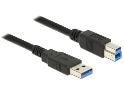 Delock USB kabel USB 3.2 gen. 1 (USB 3.0) USB-A vtič\, USB-B vtič 1.00 m črna pozlačeni konektorji 85066