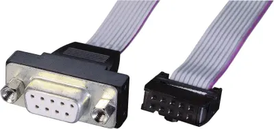 Renkforce serijski priključni kabel [1x 9-polni ženski konektor D-Sub - 1x 10-polna letev z ženskimi kontakti] 0.26 m siva