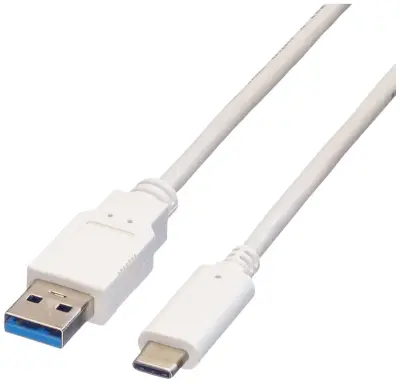 Value USB kabel USB 3.2 gen. 1 (USB 3.0) USB-A vtič\, USB-C® vtič 1.00 m bela zaščiten 11.99.9011