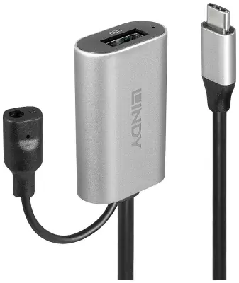 LINDY USB kabel USB 3.2 gen. 1 (USB 3.0) USB-C® vtič\, USB-A vtičnica 5.00 m črna\, siva  43270