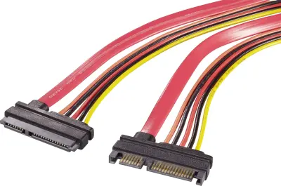 Električni podaljševalni kabel za trdi disk [1x SATA-kombiniran vtič 7+15 polni - 1x SATA-kombinirana vtičnica 7+15 polni] 0.50