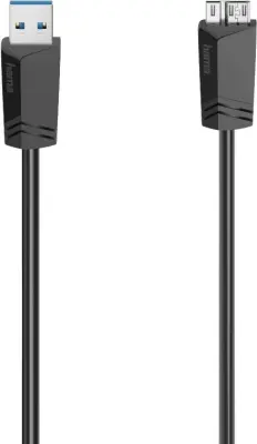 Hama USB kabel USB 3.2 gen. 1 (USB 3.0) USB-A vtič\, USB-mikro-B 3.0 vtič  1.50 m črna  00200627