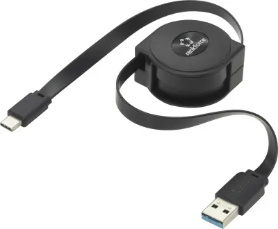 Renkforce USB kabel USB 3.2 gen. 1 (USB 3.0) USB-C® vtič\, USB-A vtič 0.80 m črna  RF-4352328