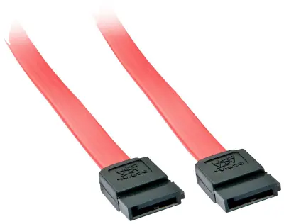 LINDY trdi disk priključni kabel [1x 7-polni moški konektor SATA - 1x 7-polni moški konektor SATA] 0.20 m rdeča