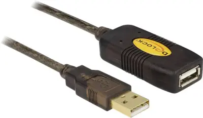 Delock USB kabel USB 2.0 USB-A vtič\, USB-A vtičnica 30.00 m črna pozlačeni konektorji\, UL-certificirano 83453
