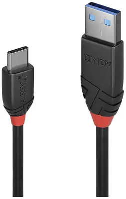 LINDY USB kabel USB 3.2 gen. 1 (USB 3.0) USB-C® vtič\, USB-A vtič 0.15 m črna  36914