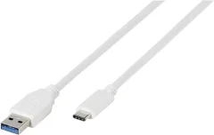 Vivanco USB kabel USB 3.2 gen. 1 (USB 3.0) USB-A vtič\, USB-C® vtič 1.00 m bela  37560