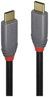 LINDY USB kabel USB 3.2 gen. 2x2 USB-C® vtič\, USB-C® vtič 1.50 m črna\, siva  36902