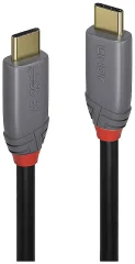 LINDY USB kabel USB 3.2 gen. 2x2 USB-C® vtič\, USB-C® vtič 1.00 m črna\, siva  36901