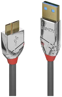 LINDY USB kabel USB 3.2 gen. 1 (USB 3.0) USB-A vtič\, USB-mikro-B 3.0 vtič  2.00 m siva  36658
