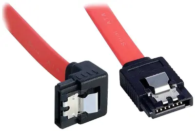 LINDY trdi disk priključni kabel [1x 7-polni ženski konektor SATA - 1x 7-polni ženski konektor SATA] 0.70 m rdeča