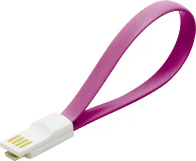 LogiLink USB kabel USB 2.0 USB-A vtič\, USB-mikro-B vtič 0.22 m roza magnet na koncih kabla CU0087