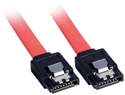 LINDY trdi disk priključni kabel [1x 7-polni ženski konektor SATA - 1x 7-polni ženski konektor SATA] 0.20 m rdeča