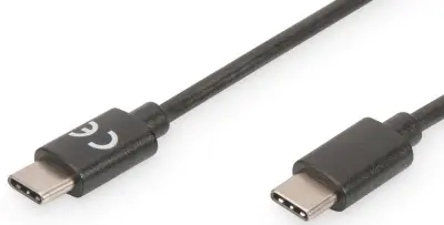 Digitus USB kabel USB 2.0 USB-C® vtič\, USB-C® vtič 1.00 m črna  AK-300138-010-S