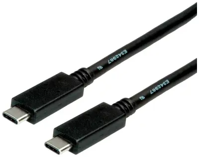 Roline USB kabel USB 3.2 gen. 2 (USB 3.1 gen. 2) USB-C® vtič 1.00 m črna zaščiten 11.02.9053