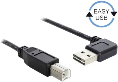 Delock USB kabel USB 2.0 USB-A vtič\, USB-B vtič 2.00 m črna pozlačeni konektorji\, UL-certificirano 83375