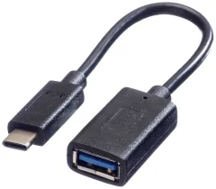 Value USB kabel USB 3.2 gen. 1 (USB 3.0) USB-C® vtič\, USB-A vtičnica 0.15 m črna  11.99.9030