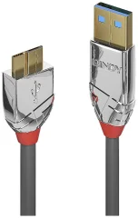 LINDY USB kabel USB 3.2 gen. 1 (USB 3.0) USB-A vtič\, USB-mikro-B 3.0 vtič  0.50 m siva  36656