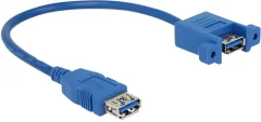 Delock USB kabel USB 3.2 gen. 1 (USB 3.0) USB-A vtičnica\, USB-A vtičnica 0.25 m modra  85111