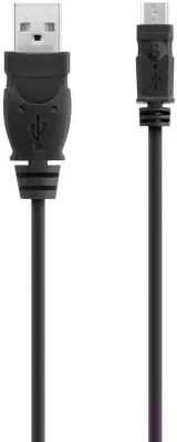 Belkin USB kabel USB 2.0 USB-A vtič\, USB-mikro-B vtič 0.90 m črna pozlačeni konektorji F3U151cp0.9M-P