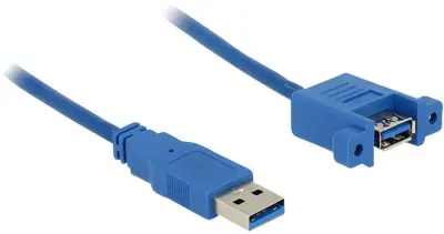 Delock USB kabel USB 3.2 gen. 1 (USB 3.0) USB-A vtič\, USB-A vtičnica 1.00 m modra  85112