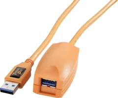 Tether Tools USB kabel USB 3.2 gen. 1 (USB 3.0) USB-A vtič\, USB-A vtičnica 5.00 m oranžna  CU3017
