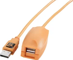 Tether Tools USB kabel USB 2.0 USB-A vtič\, USB-A vtičnica 5.00 m oranžna aktivno z ojačitvijo signala CU1917