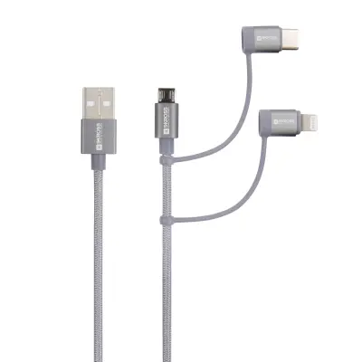 Skross  USB kabel  USB 2.0  USB-A vtič  1.20 m  space siva  okrogel\, prilagodljiv\, polimerna prevleka  SKCA00143-1120CN