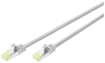 Digitus DK-1644-A-050CL RJ45 omrežni kabel CAT6a S/FTP 5 m siva ognjevaren, brez halogena, prilagodljiv, zaščita iz folije, pletena zaščita, zaščiten,