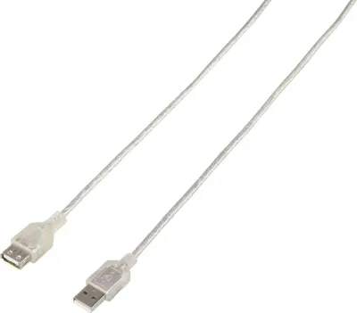 Renkforce USB kabel USB 2.0 USB-A vtič 1.80 m prozorna  RF-4737362