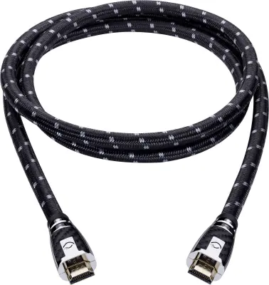 HDMI priključni kabel  20.00 m črna\, siva Oehlbach XXL® Carb Connect MKII