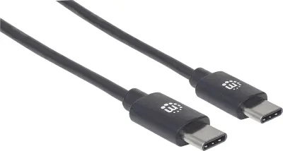 Manhattan USB 2.0 kabel tipa C vtič tipa C na vtič tipa C\, 480 Mbit/s\, 2 m\, črn Manhattan USB kabel USB 2.0 USB-C® vtič 2.00 m črna  354875
