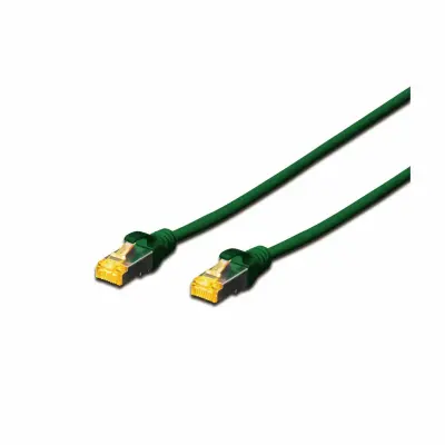 Digitus DK-1644-A-070/G RJ45 omrežni kabel CAT6a S/FTP 7 m zelena brez halogena, zviti pari, z zaščitnim zapornim zatičem, ognjevaren 1 kos