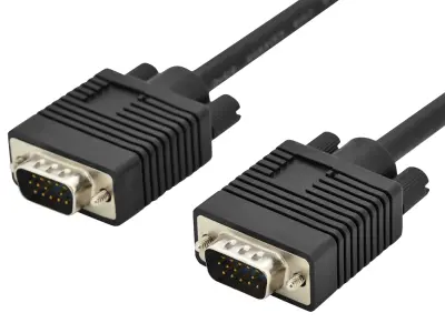 Digitus VGA kabel VGA 15-polni vtič, VGA 15-polni vtič 3.00 m črna AK-310103-030-S okrogel, dvojno oklopljen, s feritnim jedrom VGA kabel