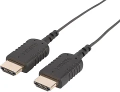 ednet HDMI priključni kabel HDMI-A  vtič\, HDMI-A  vtič 2.00 m črna 84458 #####4K UHD\, izjemno tanek\, pozlačeni konektorji HDMI kabel