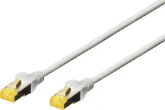 Digitus DK-1644-A-070 RJ45 omrežni kabel\, Patch kabel CAT 6a S/FTP 7.00 m siva brez halogena\, zviti pari\, z zaščitnim zapornim zatičem\, ognjevaren 1 kos