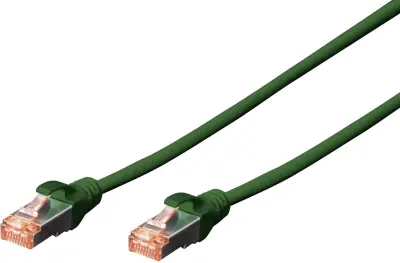 Digitus DK-1644-070/G RJ45 omrežni kabel CAT6 S/FTP 7 m zelena brez halogena, zviti pari, z zaščitnim zapornim zatičem, ognjevaren 1 kos