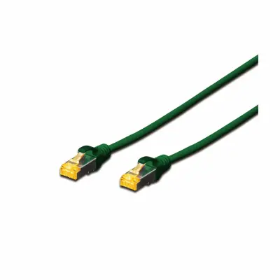 Digitus DK-1644-A-030/G RJ45 omrežni kabel CAT6a S/FTP 3 m zelena brez halogena, zviti pari, z zaščitnim zapornim zatičem, ognjevaren 1 kos