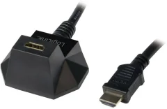 LogiLink HDMI podaljšek HDMI-A  vtič\, HDMI-A  vtičnica 1.50 m črna CH0041  HDMI kabel HDMI Priključni kabel [1x HDMI-vtič - 1x HDMI-vtičnica] 1.50 m črna LogiLink