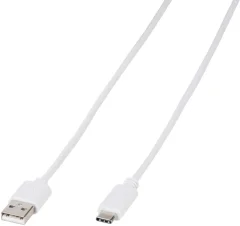 Vivanco USB kabel USB 2.0 USB-A vtič\, USB-C® vtič 1.00 m bela  39452