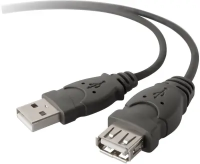 Belkin USB kabel USB 2.0 USB-A vtič\, USB-A vtičnica 3.00 m črna UL-certificirano F3U153BT3M