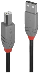 LINDY USB kabel USB 2.0 USB-A vtič\, USB-B vtič 5.00 m črna  36675