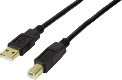 LogiLink USB kabel USB 2.0 USB-A vtič\, USB-B vtič 10.00 m črna pozlačeni konektorji UA0264