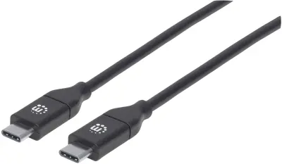 Manhattan USB kabel USB 2.0 USB-C® vtič\, USB-C® vtič 2.00 m črna  355247