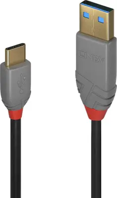 LINDY USB kabel USB 2.0 USB-A vtič\, USB-C® vtič 2.00 m črna  36887