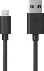 RealPower USB kabel USB 2.0 USB-A vtič\, USB-mikro-B vtič 0.60 m črna  255651